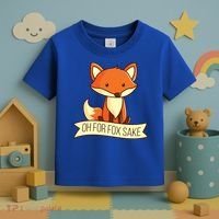 Oh For Fox Sake Funny Foxy Nerd Cool Gift Toddler T-Shirt thumb 3