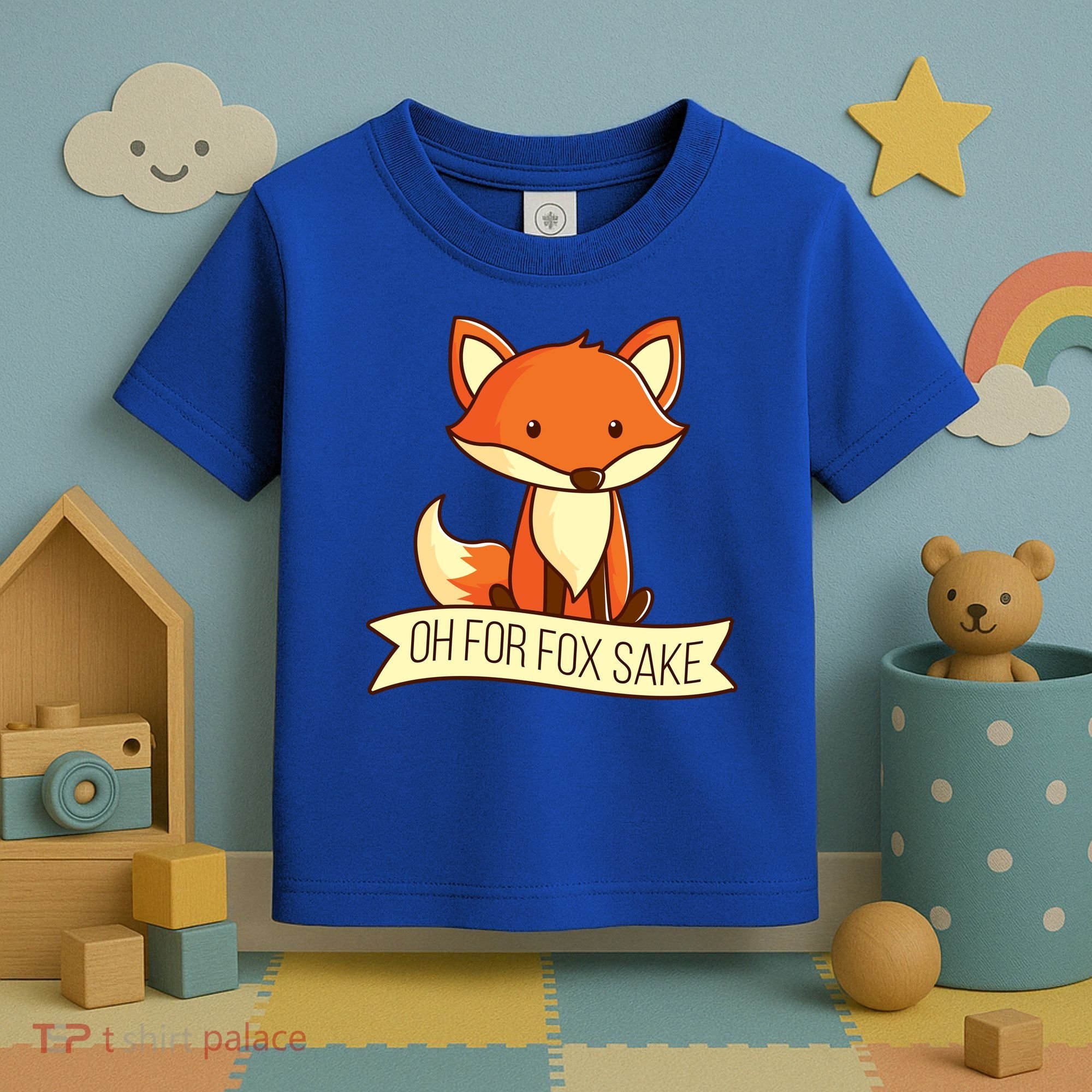 Oh For Fox Sake Funny Foxy Nerd Cool Gift Toddler T-Shirt