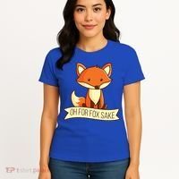 Oh For Fox Sake Funny Foxy Nerd Cool Gift Women's T-Shirt thumb 4