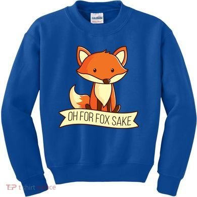 Oh For Fox Sake Funny Foxy Nerd Cool Gift Kids Sweatshirt
