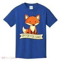 Oh For Fox Sake Funny Foxy Nerd Cool Gift Kids T-Shirt thumb 0