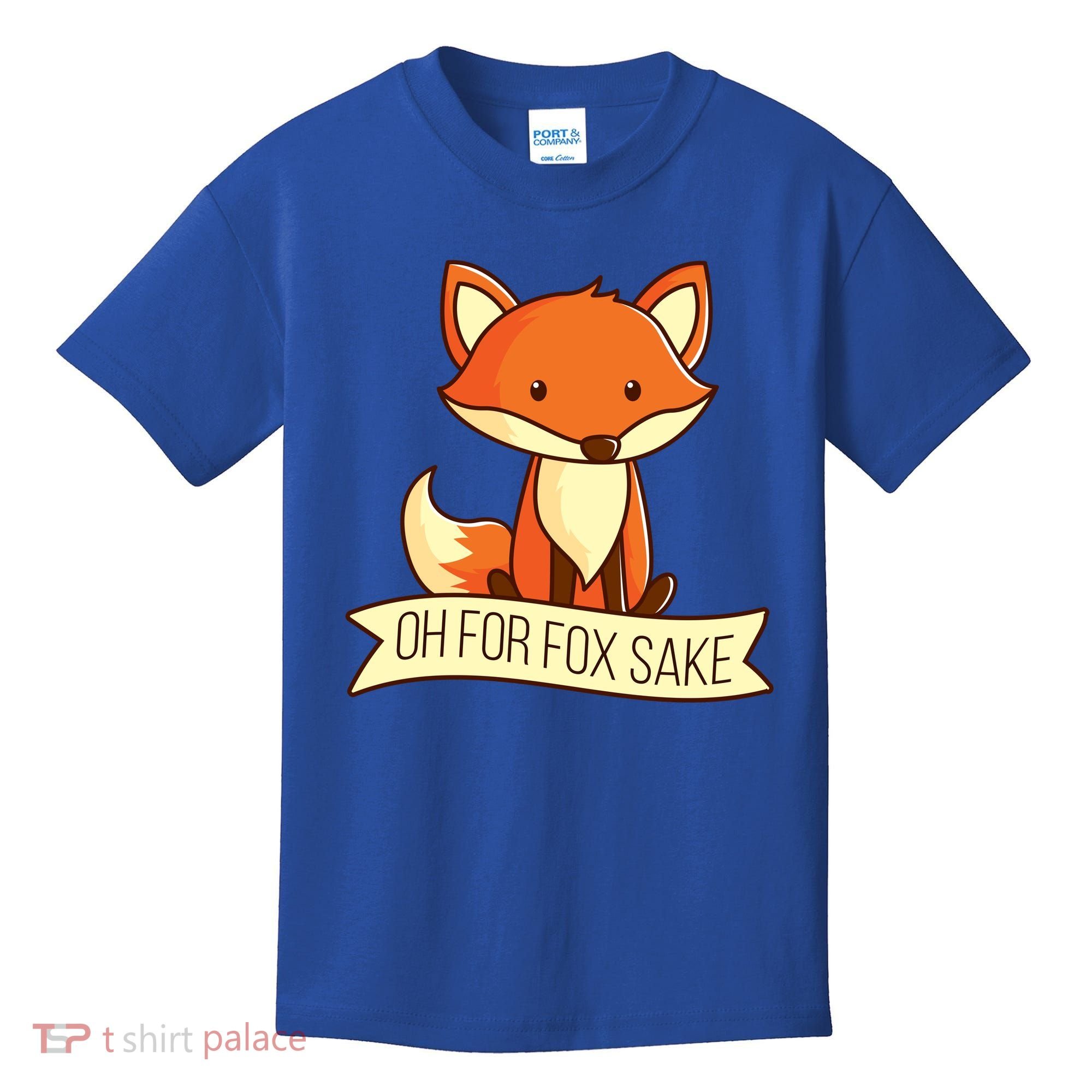 Oh For Fox Sake Funny Foxy Nerd Cool Gift Kids T-Shirt
