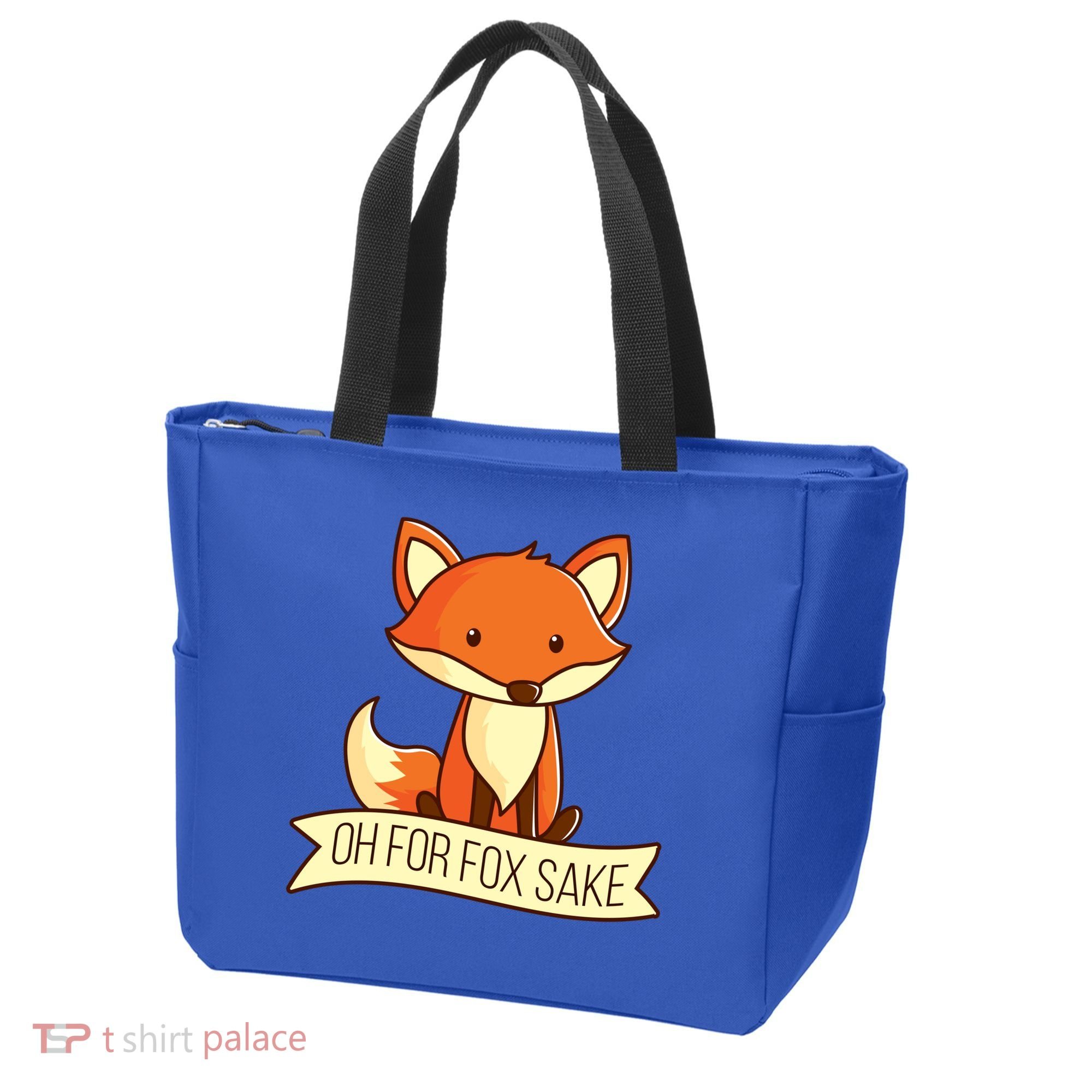 Oh For Fox Sake Funny Foxy Nerd Cool Gift Tote Bag