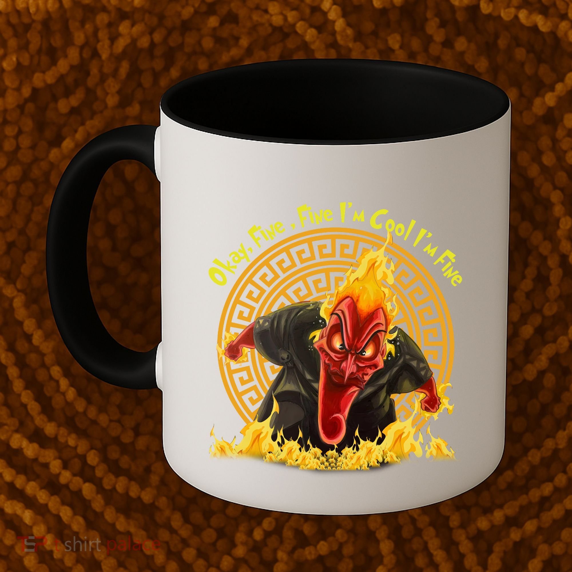 Okay Fine Fine IM Cool Im Fine Hades Coffee Mug