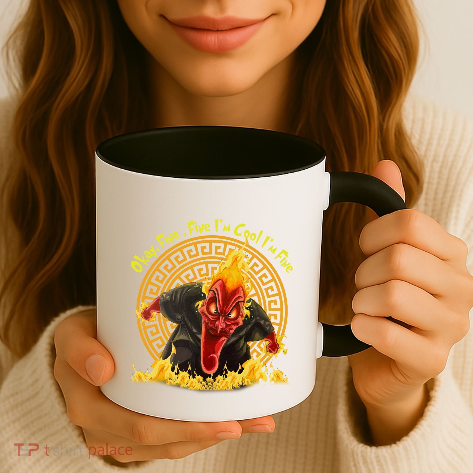 Okay Fine Fine IM Cool Im Fine Hades Coffee Mug