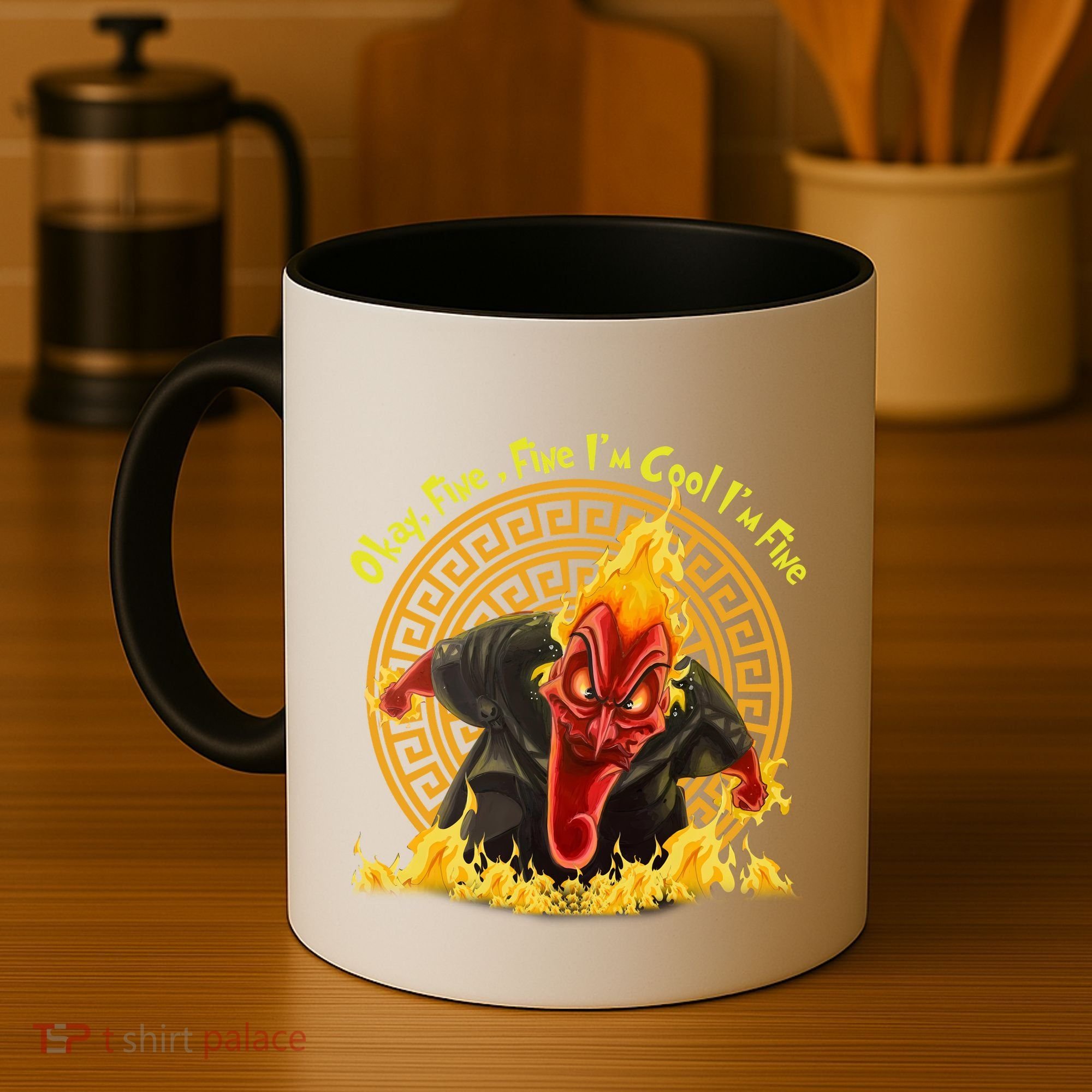 Okay Fine Fine IM Cool Im Fine Hades Coffee Mug