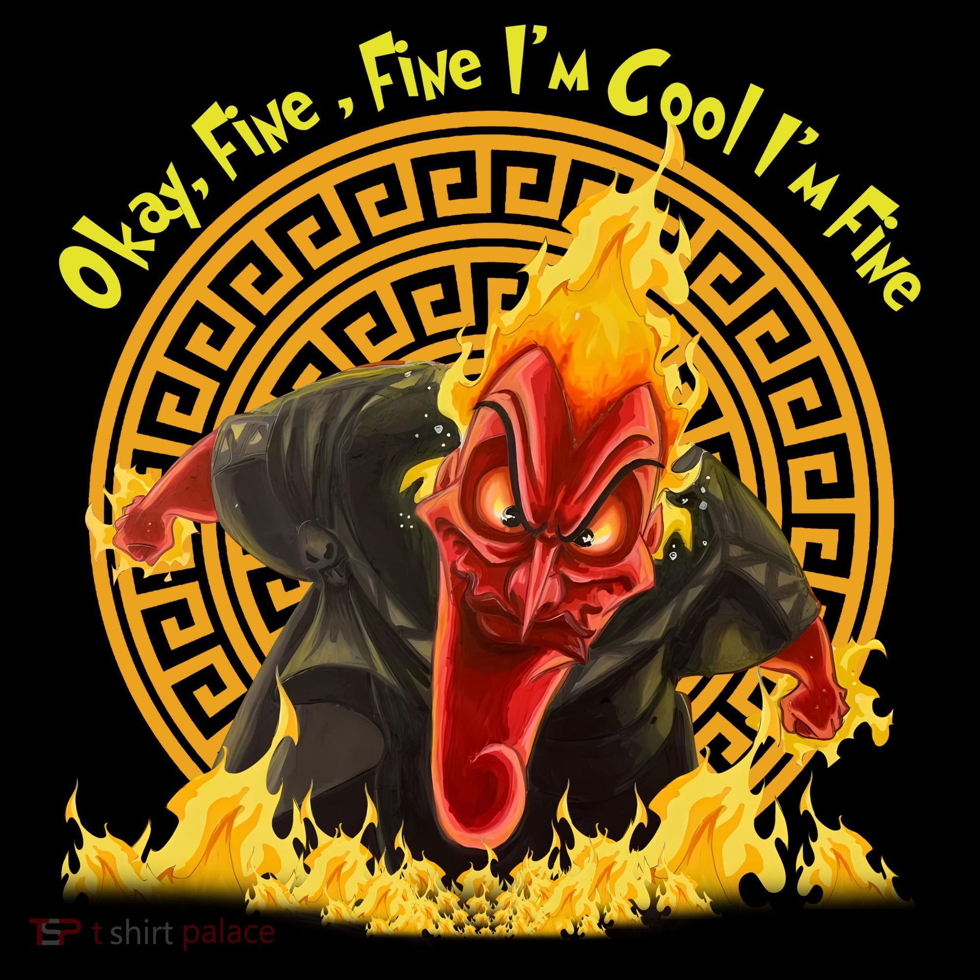 Okay Fine Fine IM Cool Im Fine Hades Women's Hoodie