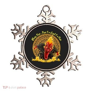 Okay Fine Fine IM Cool Im Fine Hades Ornament