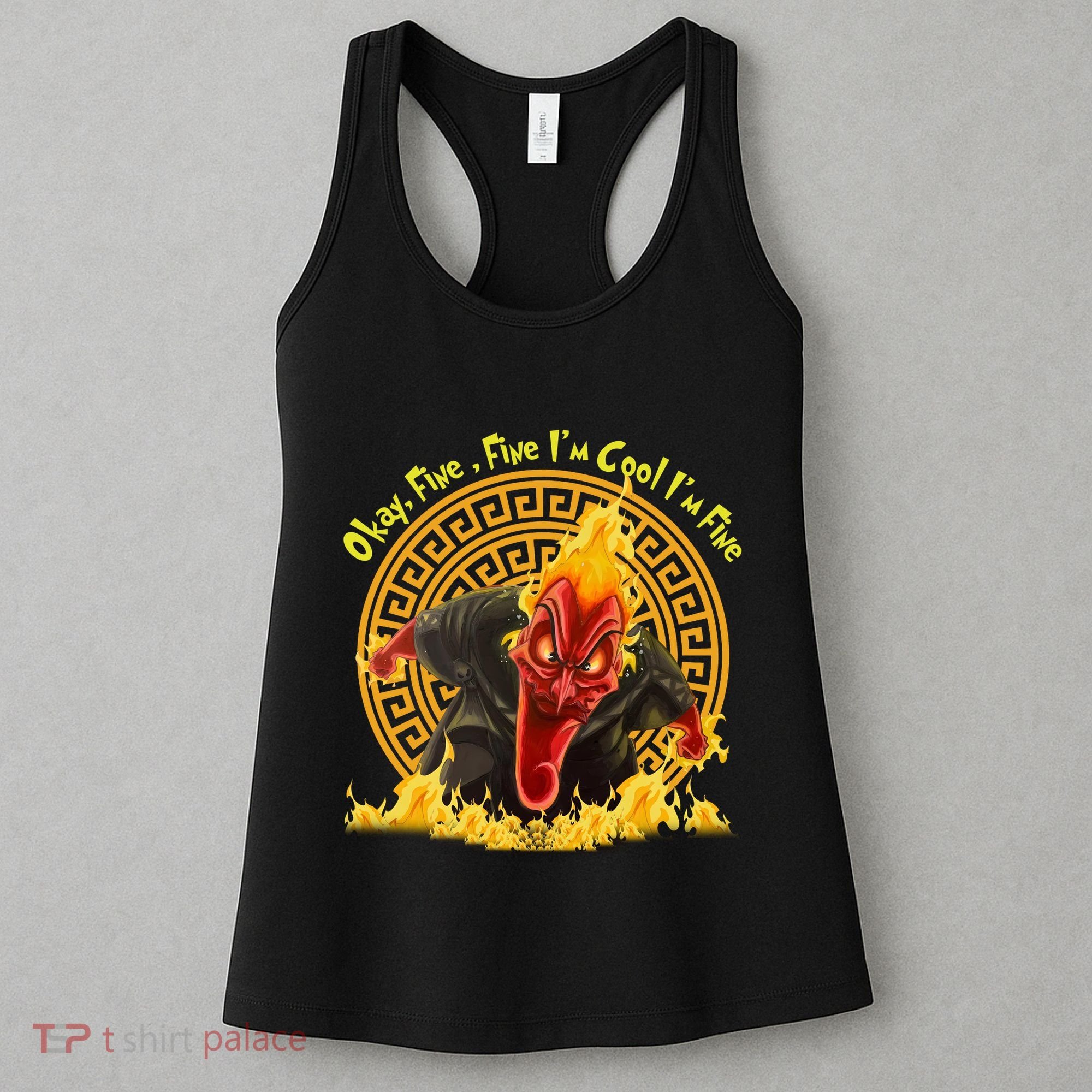 Okay Fine Fine IM Cool Im Fine Hades Women's Tank Top