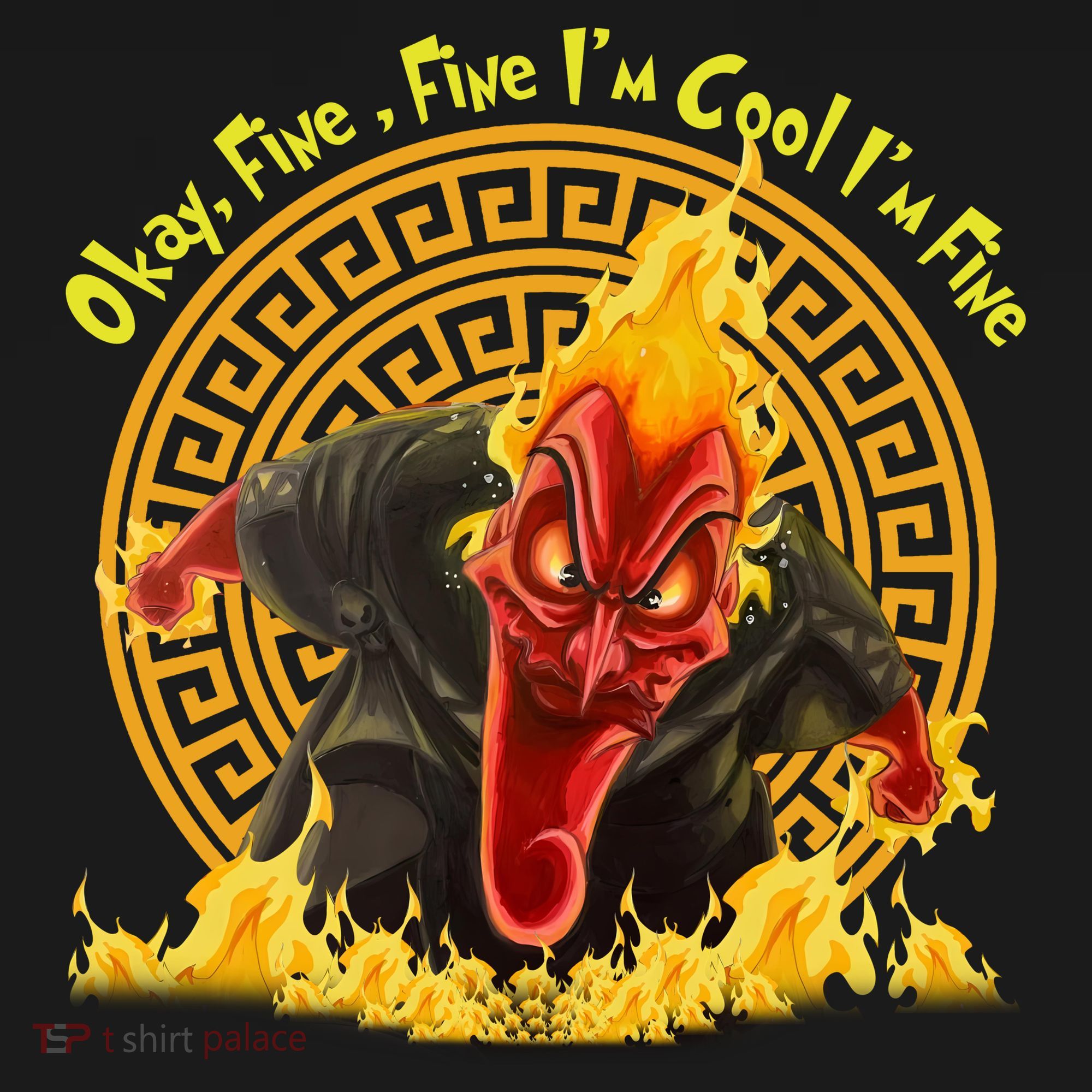 Okay Fine Fine IM Cool Im Fine Hades Women's Tank Top