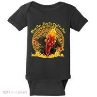 Okay Fine Fine IM Cool Im Fine Hades Baby Bodysuit thumb 0