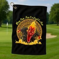 Okay Fine Fine IM Cool Im Fine Hades Golf Towel thumb 1