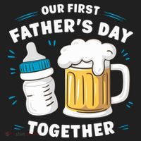 Our First FatherS Day Together Dad & Son Daughter Dad Humor Funny Dad Proud Dad Beanie thumb 2
