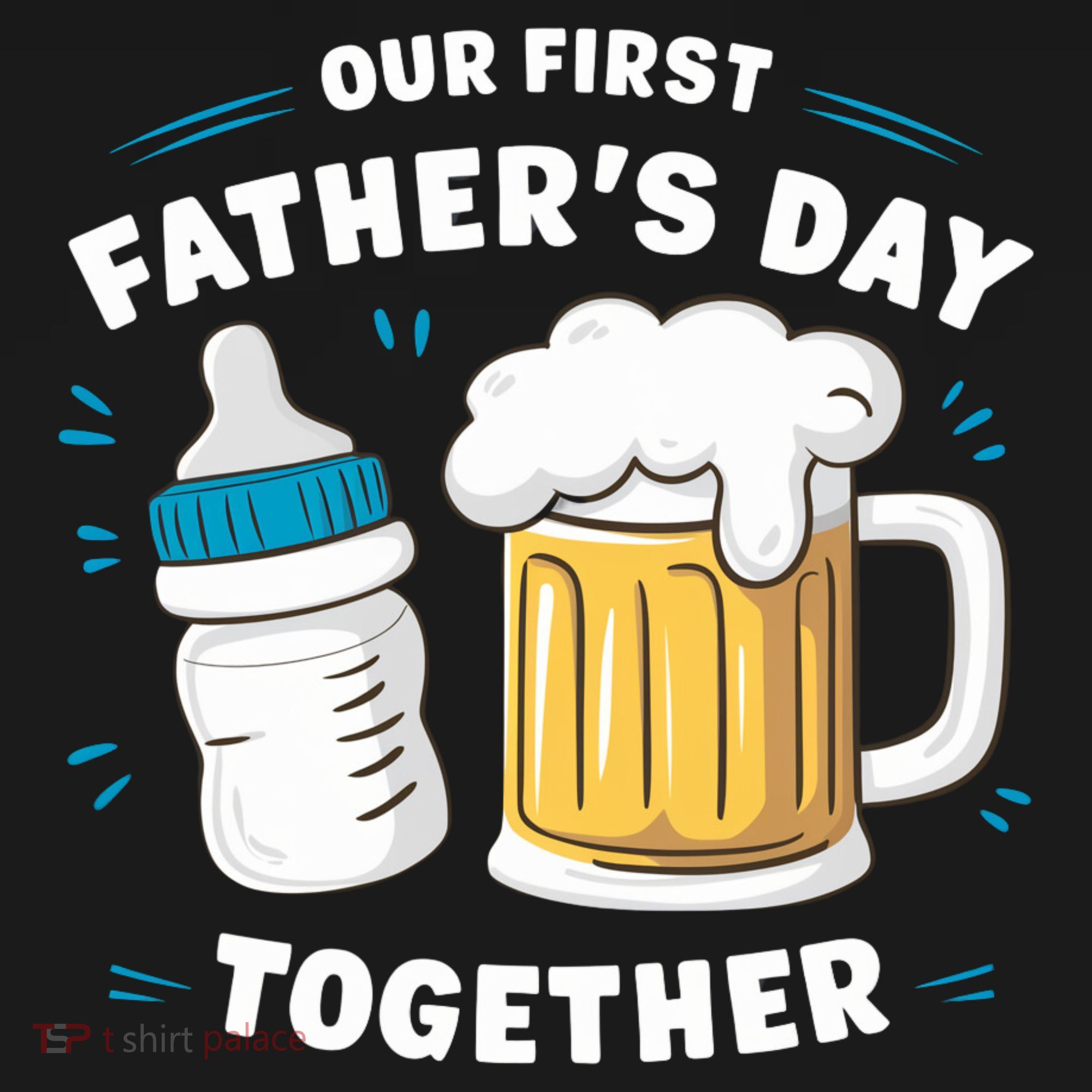 Our First FatherS Day Together Dad & Son Daughter Dad Humor Funny Dad Proud Dad Coaster