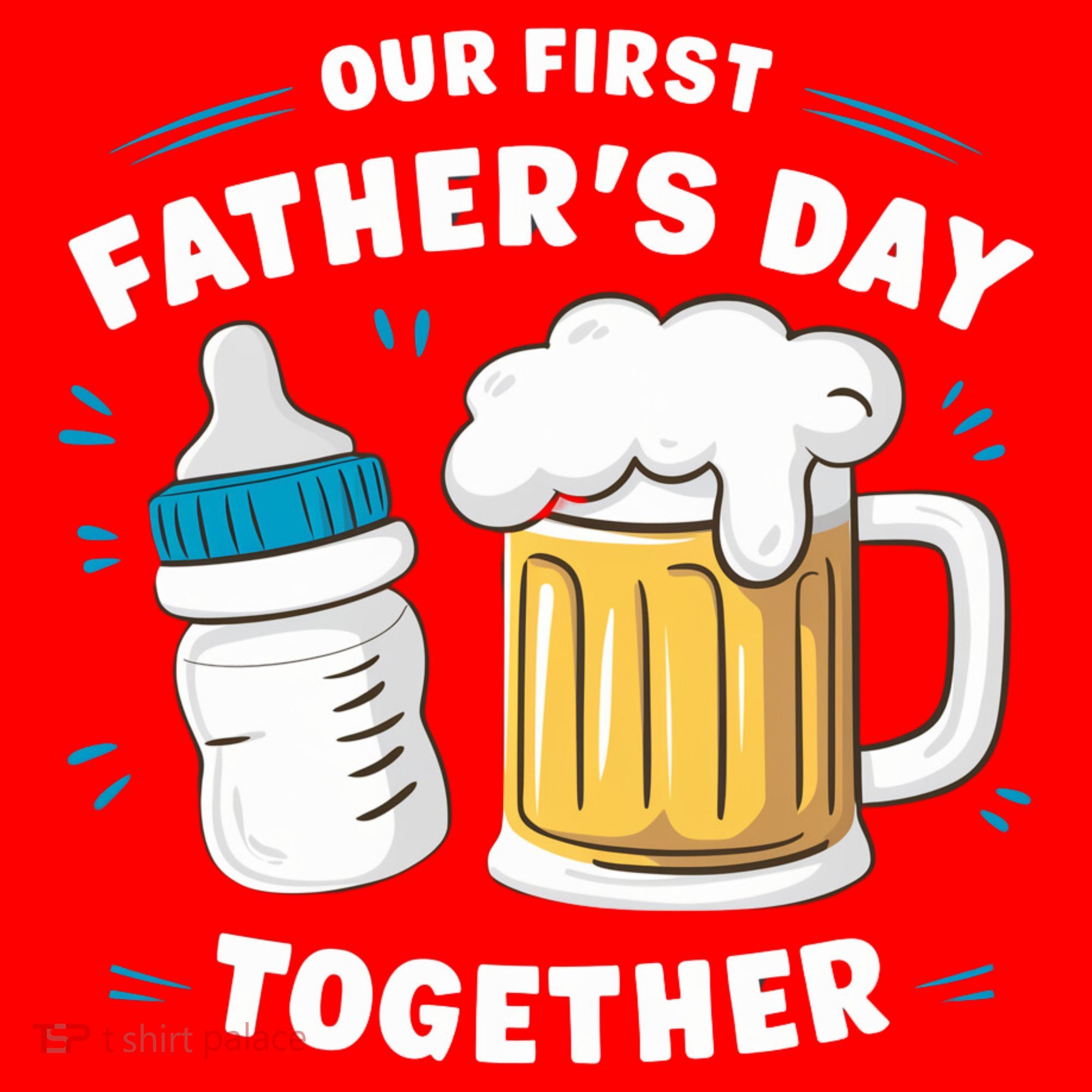 Our First FatherS Day Together Dad & Son Daughter Dad Humor Funny Dad Proud Dad Santa Hat
