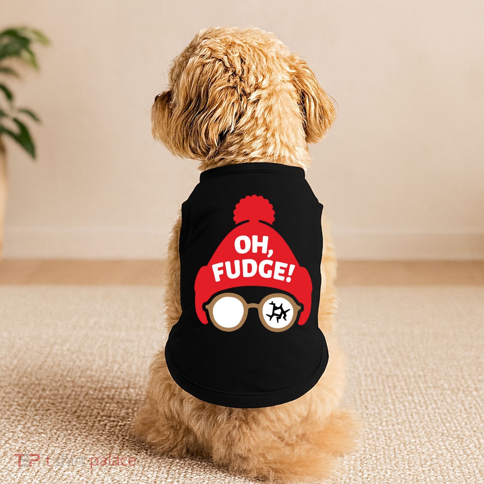 Oh Fudge Funny Christmas Saying Xmas Doggie Tank