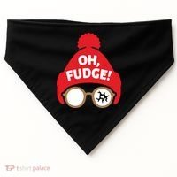 Oh Fudge Funny Christmas Saying Xmas USA-Made Doggie Bandana thumb 0