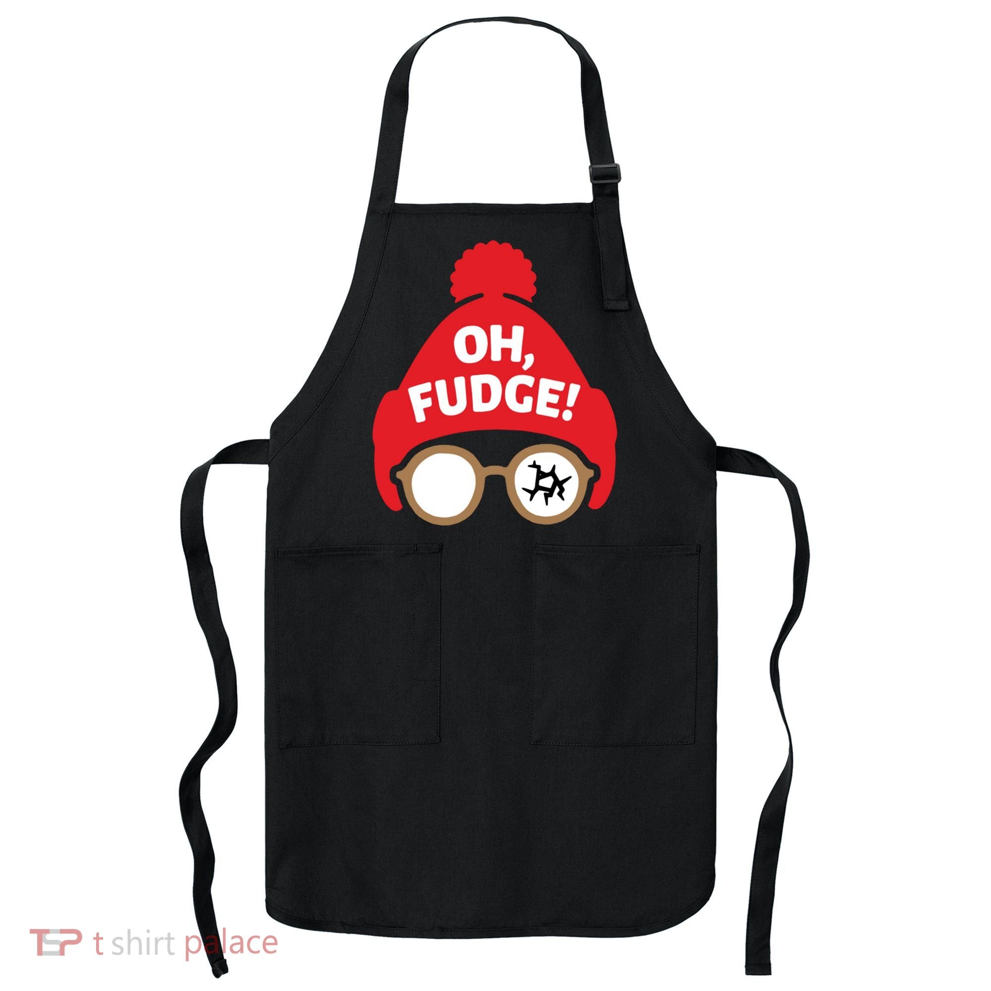 Oh Fudge Funny Christmas Saying Xmas Apron