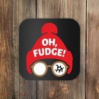 Oh Fudge Funny Christmas Saying Xmas Coaster thumb 0