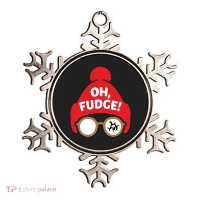 Oh Fudge Funny Christmas Saying Xmas Ornament