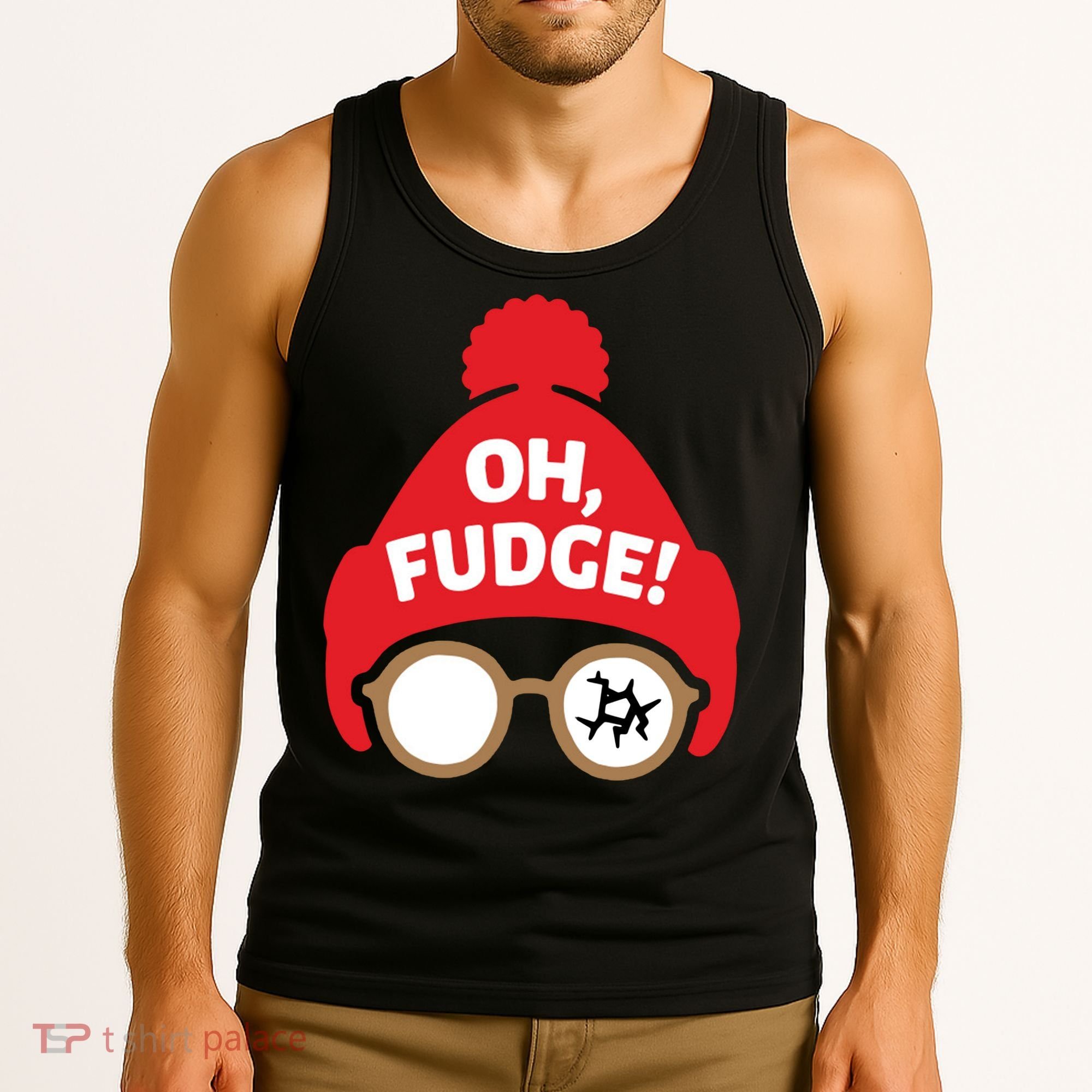 Oh Fudge Funny Christmas Saying Xmas Tank Top