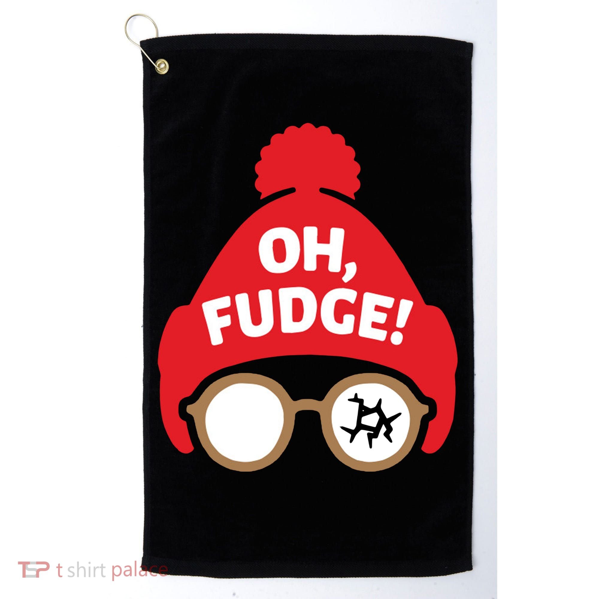 Oh Fudge Funny Christmas Saying Xmas Golf Towel