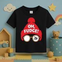 Oh Fudge Funny Christmas Saying Xmas Toddler T-Shirt thumb 3