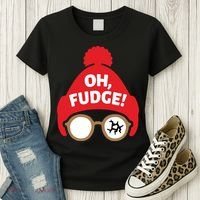 Oh Fudge Funny Christmas Saying Xmas Women's T-Shirt thumb 3