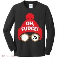 Oh Fudge Funny Christmas Saying Xmas Kids Long Sleeve Shirt thumb 0