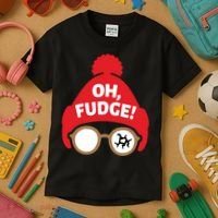 Oh Fudge Funny Christmas Saying Xmas Kids T-Shirt thumb 3