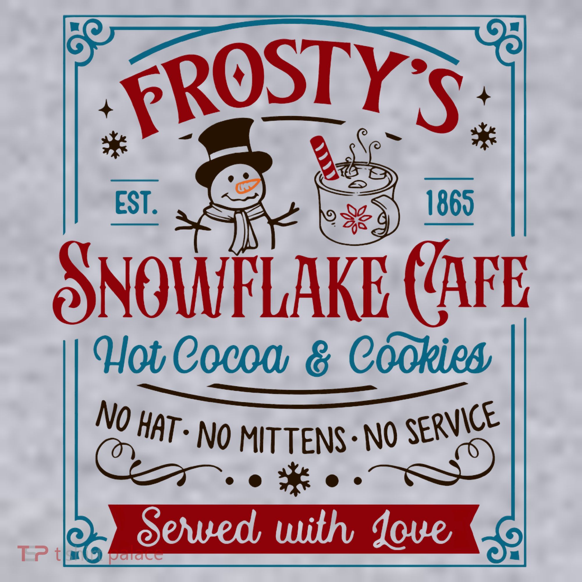 Old Fashioned FrostyS Snowflake Cafe Coffee Lovers Xmas Women's Sweatshirt