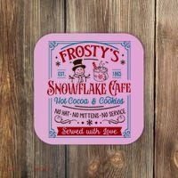 Old Fashioned FrostyS Snowflake Cafe Coffee Lovers Xmas Coaster thumb 0