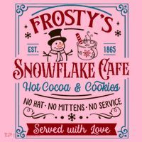 Old Fashioned FrostyS Snowflake Cafe Coffee Lovers Xmas Coaster thumb 2