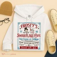 Old Fashioned FrostyS Snowflake Cafe Coffee Lovers Xmas Hoodie thumb 4