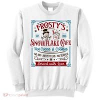 Old Fashioned FrostyS Snowflake Cafe Coffee Lovers Xmas Sweatshirt thumb 0