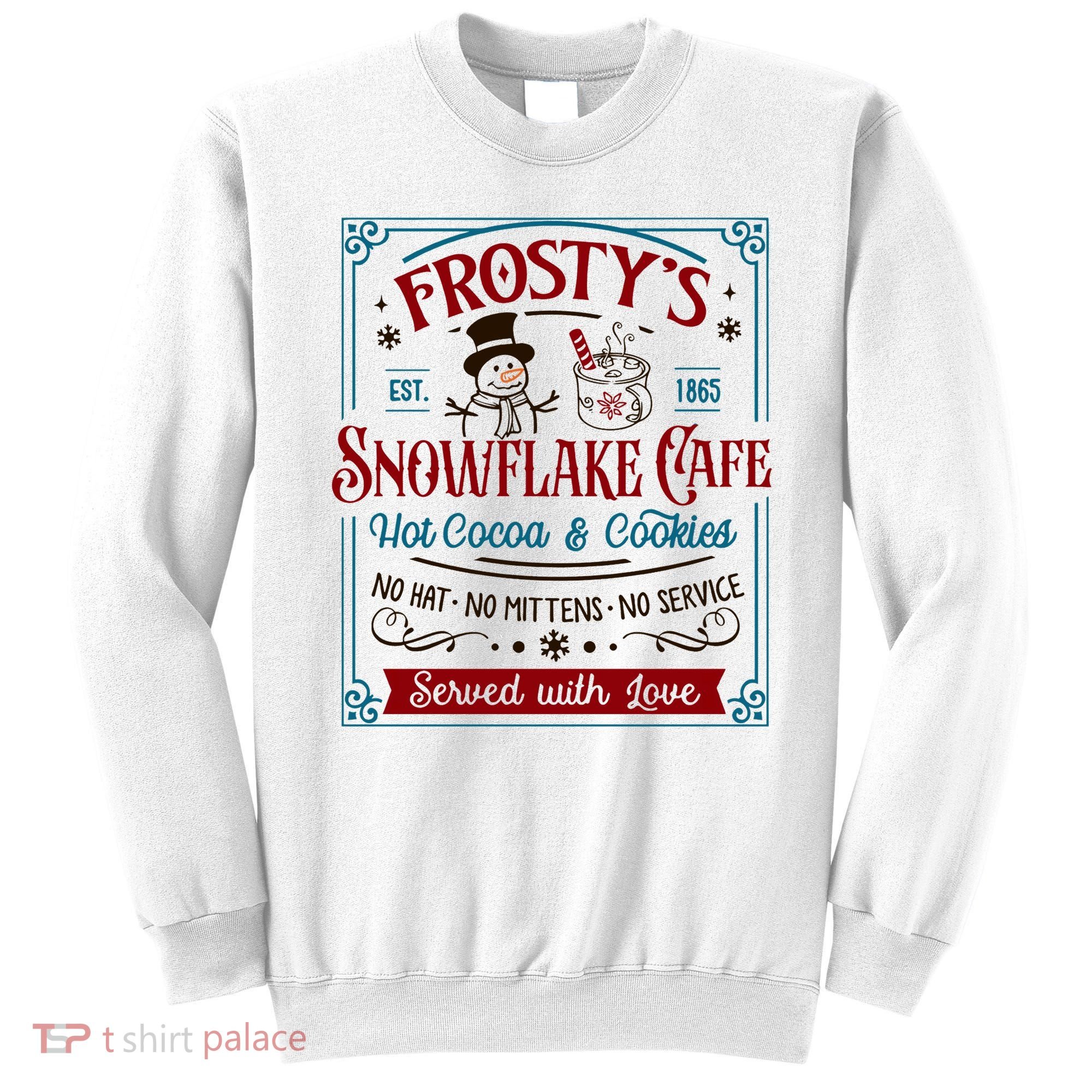 Old Fashioned FrostyS Snowflake Cafe Coffee Lovers Xmas Sweatshirt