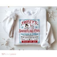 Old Fashioned FrostyS Snowflake Cafe Coffee Lovers Xmas Sweatshirt thumb 2