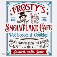 Old Fashioned FrostyS Snowflake Cafe Coffee Lovers Xmas Women's Tank Top thumb 5