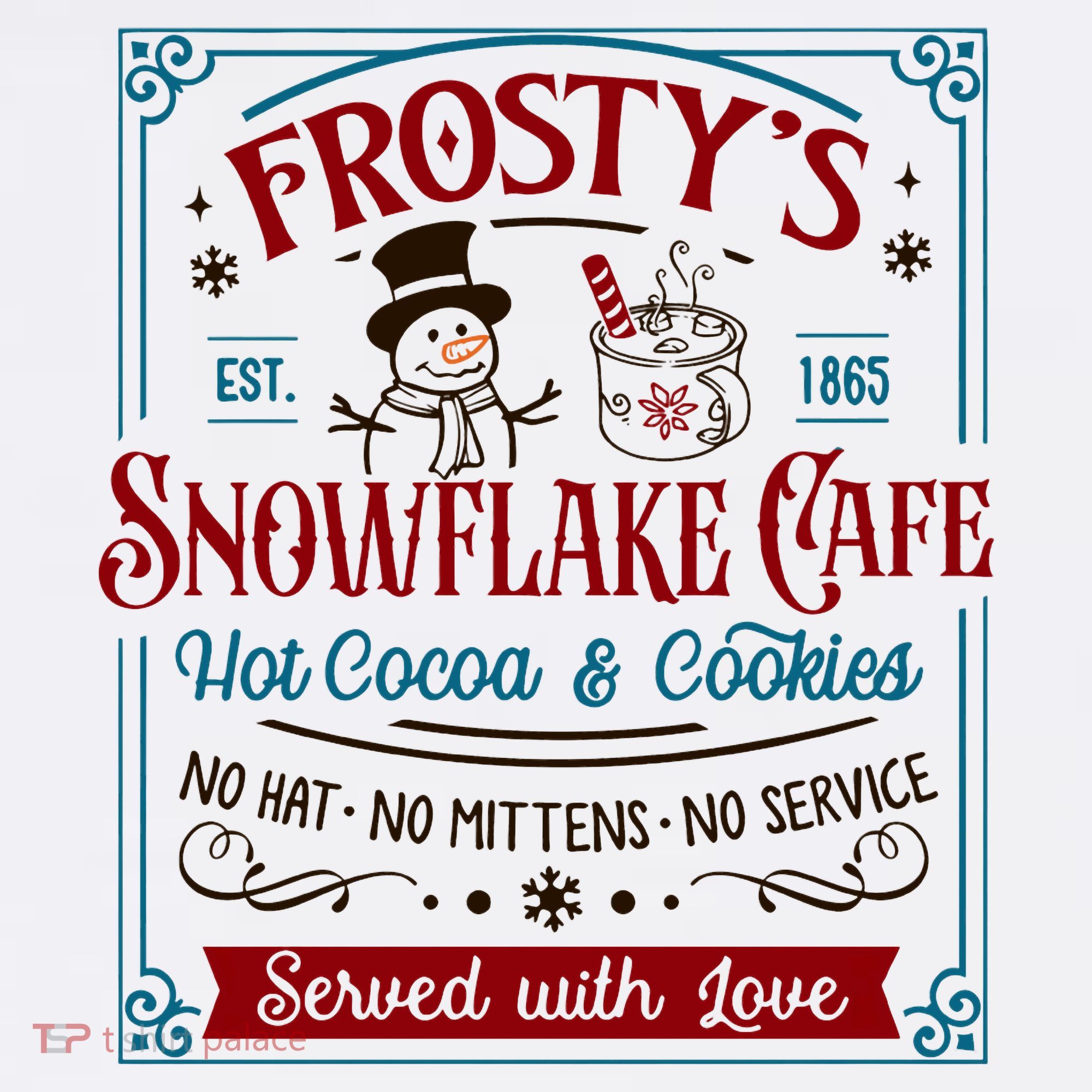 Old Fashioned FrostyS Snowflake Cafe Coffee Lovers Xmas Women's Tank Top