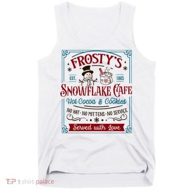 Old Fashioned FrostyS Snowflake Cafe Coffee Lovers Xmas Tank Top