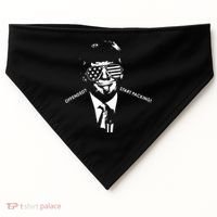 Offended Start Packing Funny Trump USA-Made Doggie Bandana thumb 0
