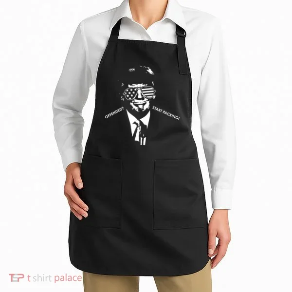 Offended Start Packing Funny Trump Apron
