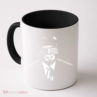 Offended Start Packing Funny Trump Coffee Mug