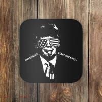 Offended Start Packing Funny Trump Coaster thumb 0