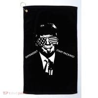 Offended Start Packing Funny Trump Golf Towel thumb 0