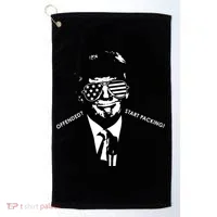 Offended Start Packing Funny Trump Golf Towel thumb 0