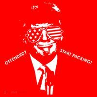 Offended Start Packing Funny Trump Santa Hat thumb 1