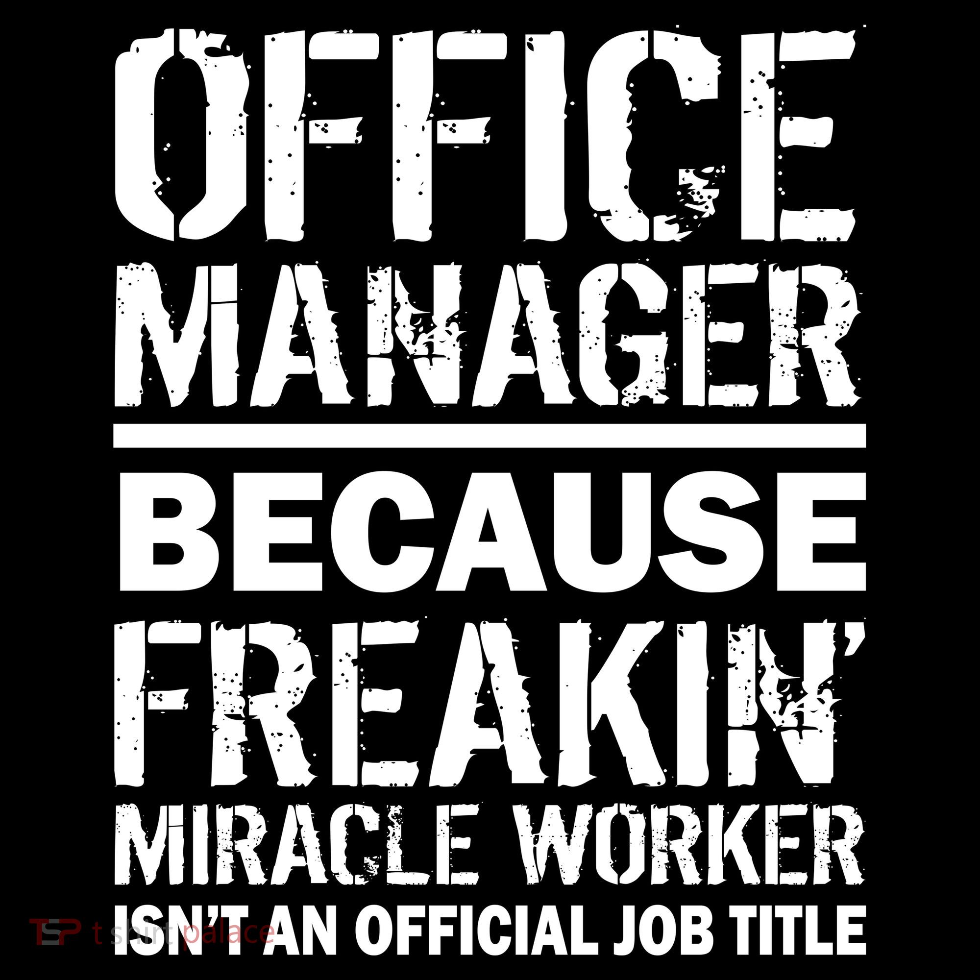 Office Manager Miracle Worker Job Title Backpack