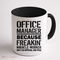Office Manager Miracle Worker Job Title Coffee Mug thumb 1