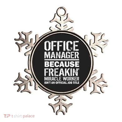 Office Manager Miracle Worker Job Title Ornament